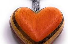 Miglior portachiavi legno cuore